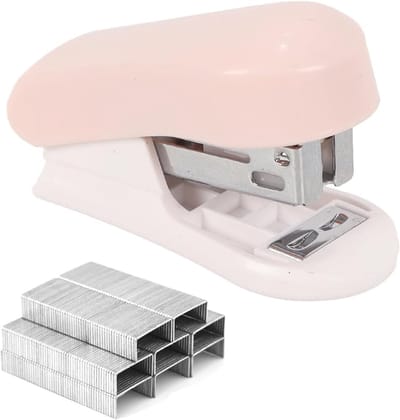 Mini Nietmachine - Kantoor Nietjes - Papier Binden - Compact Draagbaar Ontwerp - 13 x 12 x 3 cm - Roze