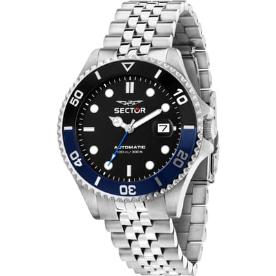 Sector 230 Roestvrij Staal Zwarte Wijzerplaat Automatisch R3223161016 100M Herenhorloge black