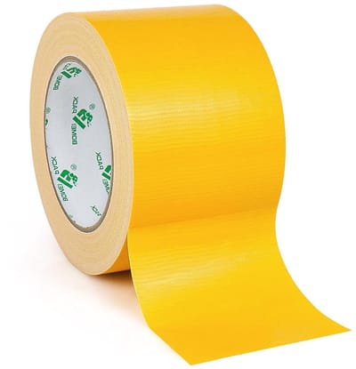 Gele Gaffer Tape, Waterdichte Armoured Tape, 75 mm x 30 m, Sterke Fabric Tape voor Professioneel Gebruik, Ideaal voor Evenementen en Filmproducties