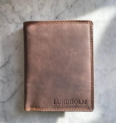Lundholm leren heren portemonnee met RFID anti skim bescherming - bruin - cadeau mannen portefeuille heren leer