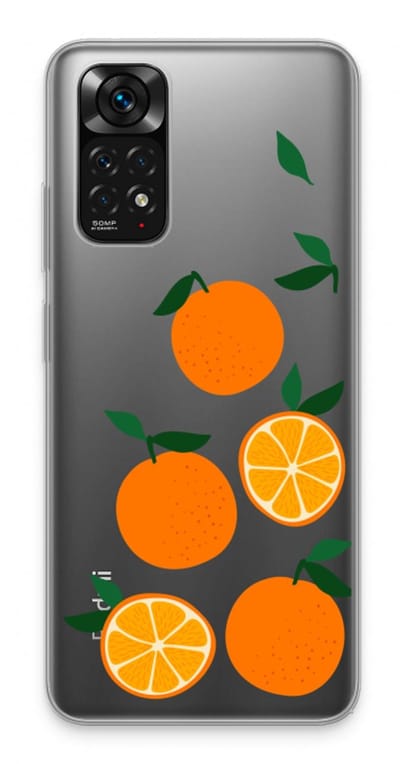 Case Company® - Hoesje geschikt voor Xiaomi Redmi Note 11 hoesje - Will you be my clementine - Soft Cover Telefoonhoesje - Bescherming aan alle Kanten en Schermrand
