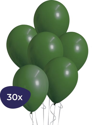 Donker Groene Ballonnen - 30 stuks - Helium Ballonnen - Latex - Jungle Decoratie - Jungle Versiering