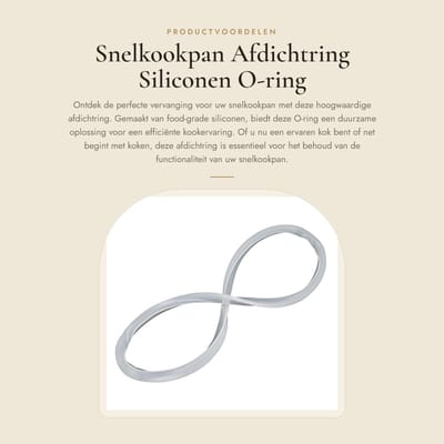Dailygoods- Afdichtring Vervanging - Siliconen O-ring - Geschikt voor Snelkookpan - Duurzaam en Sterk - Eenvoudig te Reinigen - Food-grade Materiaal
