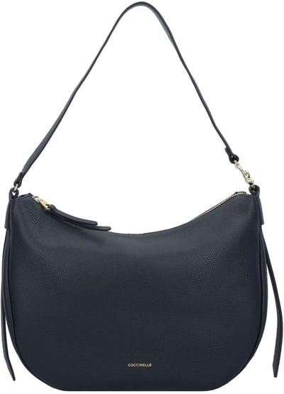 COCCINELLE Leren Schoudertas C-Easy Shoulderbag Midnight Blue Donkerblauw