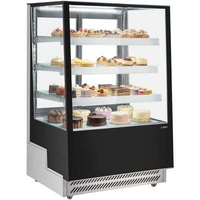 GGM Gastro Kühl- & Kuchenvitrine - 900mm - Doppelverglasung - mit 3 Ablagen