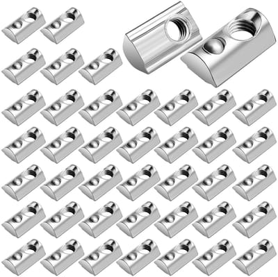 42-delige M8 Sleufstenen met Balmoer voor 4040 Aluminium Profiel, Inclusief Centrering, M8 Draad, Carbon Staal en T-groef Bevestigingsmiddelen