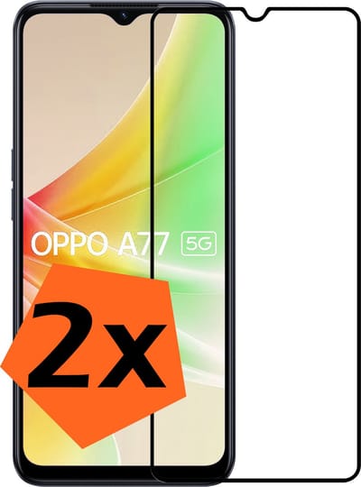Screenprotector - 2 Stuks - Geschikt voor OPPO A77 - Full Cover - Gehard Glas - Beschermglas - Tempered Glass - Screen Protector
