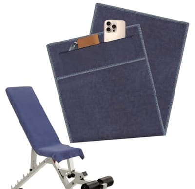 Sportieve trainingshanddoek met opbergvak - 120x50 cm - grijs - snel absorberend