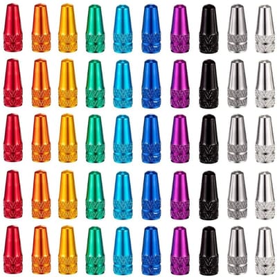 Dailygoods- Presta Ventieldop 50 Stuks - Anodized Aluminium - Franse