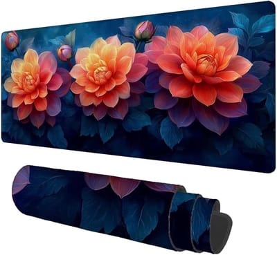 Grote Muismat - Bureauonderlegger XXL - Comfortabel Werken - Antislip Rubberen Basis - 150x80 cm - Bloemen