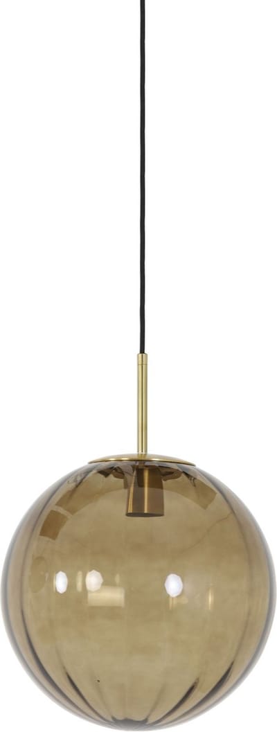 Light & Living Hanglamp Magdala - Bruin Glas - Ø30cm - Modern - Hanglampen Eetkamer, Slaapkamer, Woonkamer