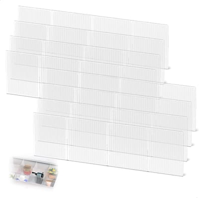 Famanu – Transparante ladeverdelers set van 4, 7 cm hoog, voor ondergoed, sokken en cosmetica