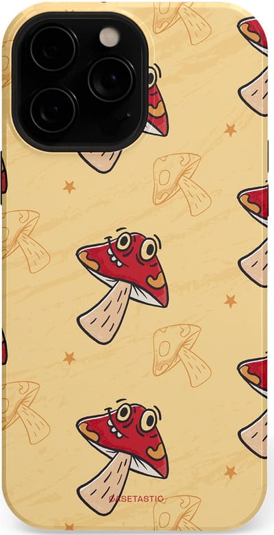 Casetastic Hoesje Geschikt voor Apple iPhone 13 Pro Max Magsafe - Stijlvolle Beschermende Duo-layer Case - Vrolijke Paddestoel