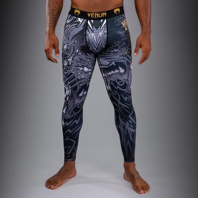 Venum Wolf Atak Sportlegging Zwart/Grijs | MMA & BJJ Compressielegging - S