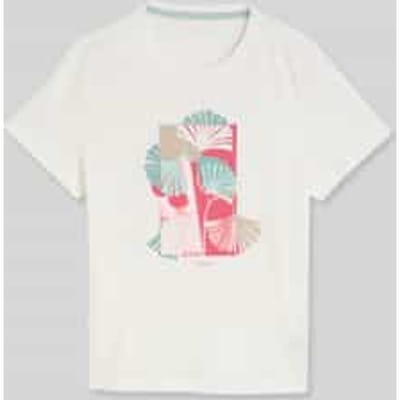Tom Tailor - T-shirt met print - Maat XL - Whisper White