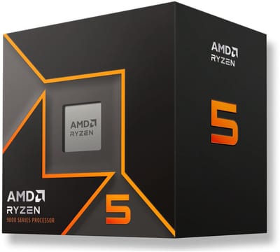 AMD Ryzen 5 9600 - Processor 3.8 GHz (5.2 GHz) - 6-cores - 12 threads - 38 MB cache - AM5 Socket - Wraith Stealth Cooler - doos