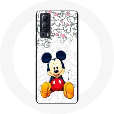 Vivo Y72 hoesje Mickey Mouse bloemen harten schoon