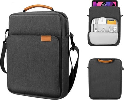 Somstyle Tas met Tablethoes Geschikt voor 9-11 Inch Tablets - Draagtas met Schouderriem - Grijs