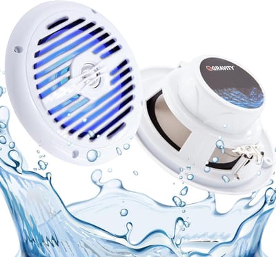 Waterdichte Marine Luidsprekers 6,5 Inch 2-Weg met LED-Verlichting en Stereo Geluid