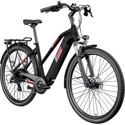 ZÜNDAPP Elektrische fiets trekking Z810 700c (Dames, Zwart/rood)