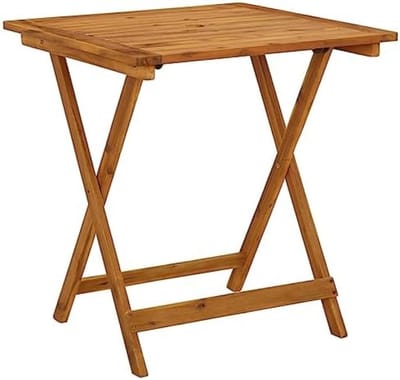 Tuintafel inklapbaar 70x70x75 cm massief acaciahout - Bruin - Vierkante vorm - Voor buiten