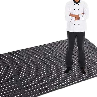 Antislip rubberen vloermat 90 x 210 cm voor industriële en commerciële toepassingen