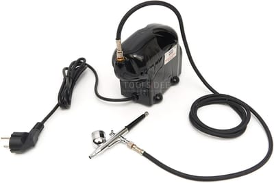 HBM Complete Airbrushset Inclusief Verf, 2,5 Bar, 13 l/min, 230 V, 50 Hz