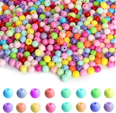 Kralen om te rijgen, ronde acryl knutselkralen voor armbanden, doe-het-zelf sieraden maken (16 willekeurige kleuren)