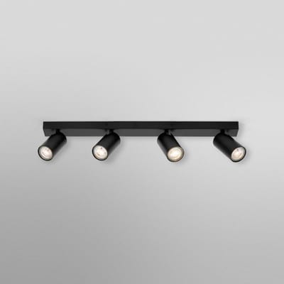 OSRAM LED SPOT OCTAGON 4 x 3,4W, GU10, 920lm, zwart, 2.700K kleurtemperatuur, warm witte lichtkleur, tijdloos, vervangbare ledlamp, ideaal voor interieurs, CRI 90, verstelbare koppen, dimbaar