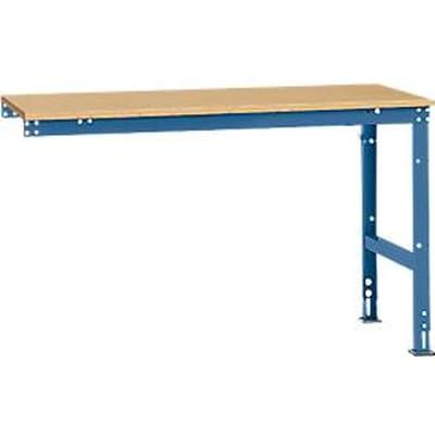 Manuflex aanbouwtafel UNIVERSAL Standaard, 1500 x 800 mm, multiplex natuur, briljantblauw