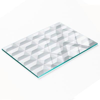 Glazen snijplank met grafische geometrische figuren 80x52 cm