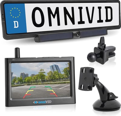 Draadloos achteruitrijcamera systeem op zonne-energie met 4,3 inch monitor en IP67 waterdicht