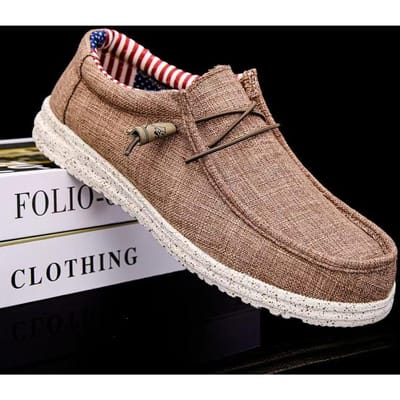 Heren Vrijetijdssneakers Lente Zomer Ademend Lichtgewicht Outdoor Canvas Schoenen Grote Maat Herenschoenen Wandelloafers 43 kaki