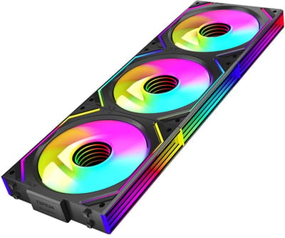 Interstellar-V2 Infinity Mirror ARGB Ventilator 120 mm, RGB Reverse Flow, Triple Pack (Zwart)