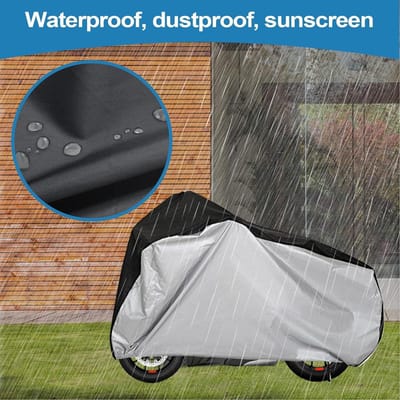 Waterdichte Fietshoes - Fietszeil Opbergtas - Fiets Beschermen - Robuuste Weerbestendig - 200x70x110 cm - Zwart