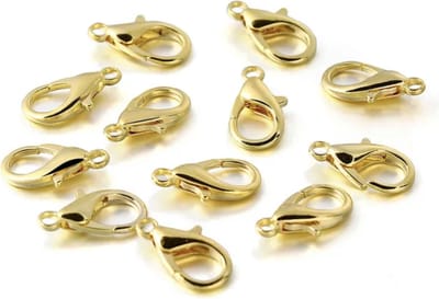 Hiden - Karabijnsluiting - Sluitingen Sieraden Maken - Sluitingen Hobby - Sieraden - Goudkleurig - 10 stuks