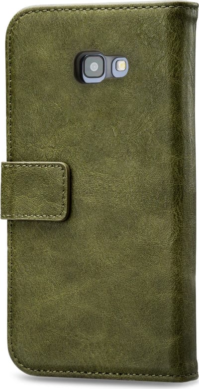 Mobilize Telefoonhoesje geschikt voor Samsung Galaxy J4 Plus Hoesje | Mobilize Elite Gelly Bookcase | Pasjeshouder voor 3 Pasjes | Telefoonhoesje voor Pinpas / OV Kaart / Rijbewijs - Groen