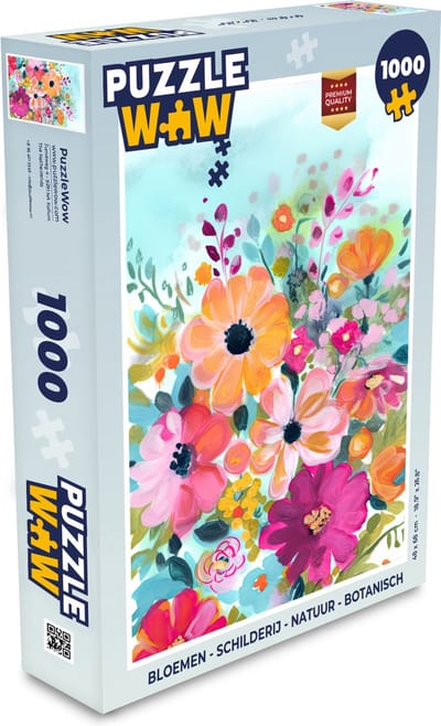Puzzel Bloemen - Schilderij - Natuur - Botanisch - Legpuzzel - Puzzel 1000 stukjes volwassenen