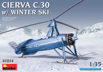 MiniArt Modelbouwpakket Militaire voertuigen - 41014 Cierva C.30 met Winter Ski#039 - Helikopter Plastic - 1:35 - Modelbouw