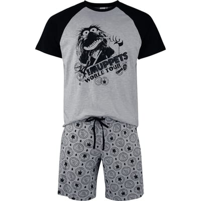 Die Muppets Pyjama - Animal - M tot 3XL - voor Mannen - grijs-zwart