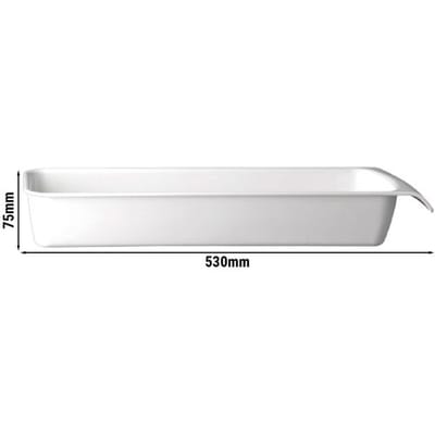 GGM Gastro (6 Stück) GN-Schale 2/4 - CASCADE - Melamin - 3,65 Liter - Tiefe: 75mm