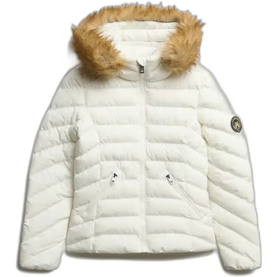 Superdry - Fuji Gewatteerde Jas met Bontkraag - Dames - Gewatteerde jassen