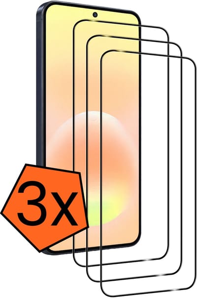 Screenprotector - 3 Stuks - Geschikt voor Samsung Galaxy A57 - Full Cover - Gehard Glas - Beschermglas - Tempered Glass - Screen Protector