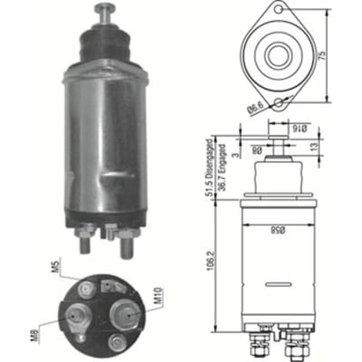 Magneetschakelaar, starter MAGNETI MARELLI 940113050301