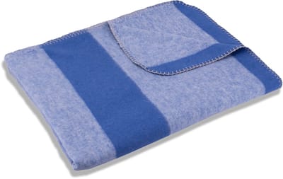 Sleepling 150 x 200 cm plaid | knuffel deken | sofa- of woondeken | van katoenmix | wasbaar op 30 graden | Made in Germany | lichtblauw gestreept