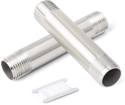 Dailygoods- Pijp 50mm - Mannelijke BSP Tepel - Gegoten Buisleidingen - Roestvrij Staal 304 - Hoge Kwaliteit - Professionele Service - Pijpverbinder
