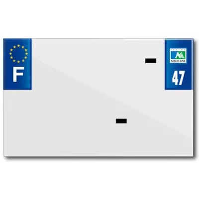 Blanco PVC nummerplaatstrip Top Plaq 47