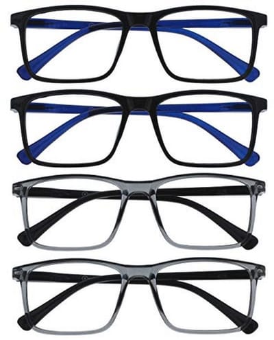 Stylish Plus Size Leesbrillen Voor Mannen, Vrouwen en Unisex - 4 Stuks