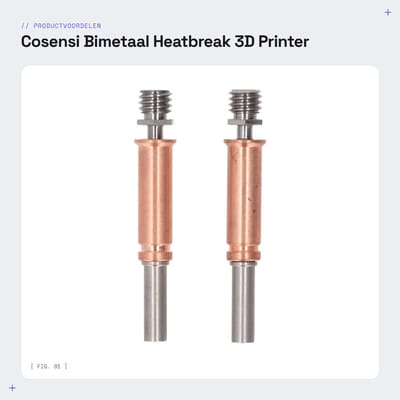 Dailygoods- Heatbreak 2 Stuks - Bimetaal Isolatie Slang - Ti Legering - Rood Koper - Voor Kobra3 3D-printer - Glad Interieur - 3D-printer Onderdeel