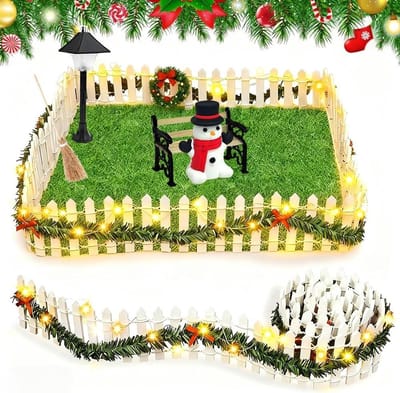 48-delige Kerstkabouterdeurset met LED-licht, elfendeur en kerstkabouterdecoratie voor kinderen.